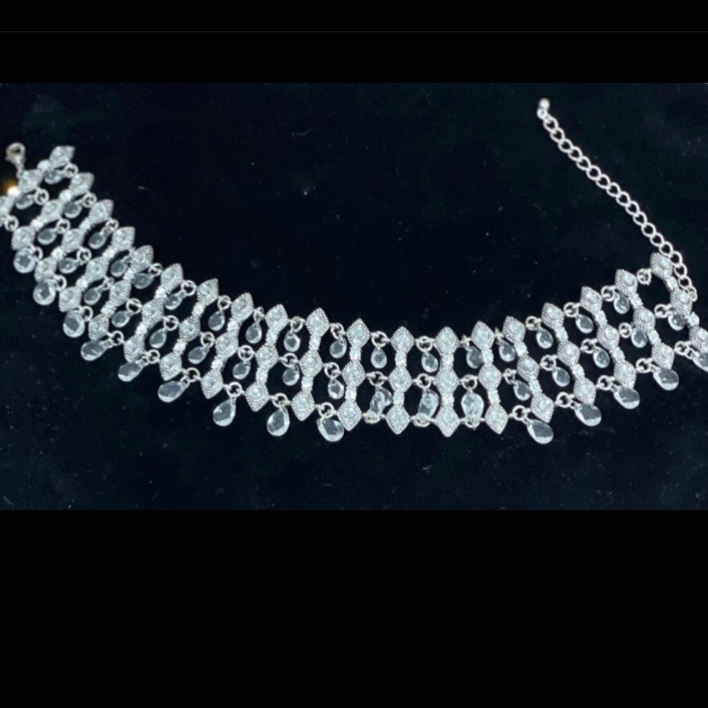 Crystal choker. Vintage. Art Deco style - Picture 3 of 3